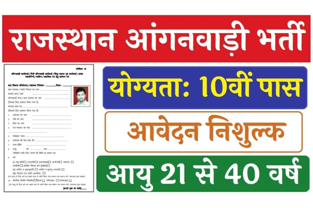 Rajasthan Anganwadi Recruitment 2024 apply