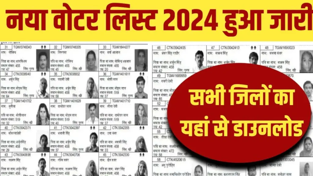 New Voter List rajasthan